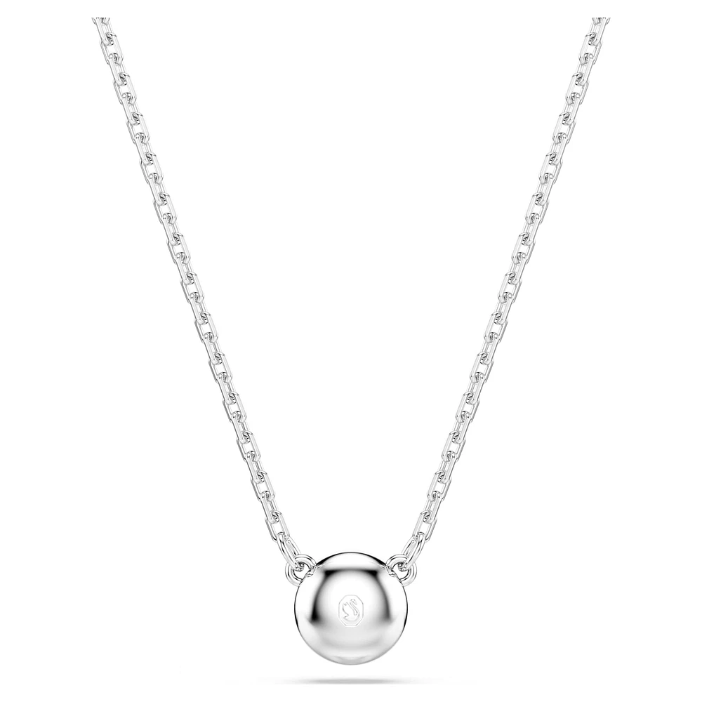 Imber pendant, Round cut, White, Rhodium plated by SWAROVSKI