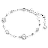 Imber bracelet, Round cut, White, Rhodium plated by SWAROVSKI
