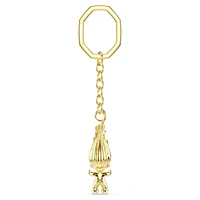 Good Luck Trolls key ring, Troll, Green, Gold-tone plated by SWAROVSKI