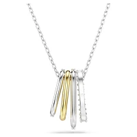 Hyperbola pendant, Mixed cuts, White, Mixed metal finish by SWAROVSKI