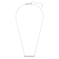 Eternity bar pendant, Lab-grown diamonds 0.5 ct tw, Round shape, 14K white gold by SWAROVSKI