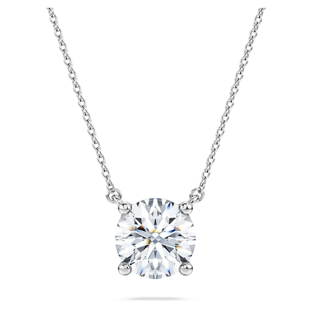 Eternity solitaire pendant, Lab-grown diamonds ct tw, Round shape