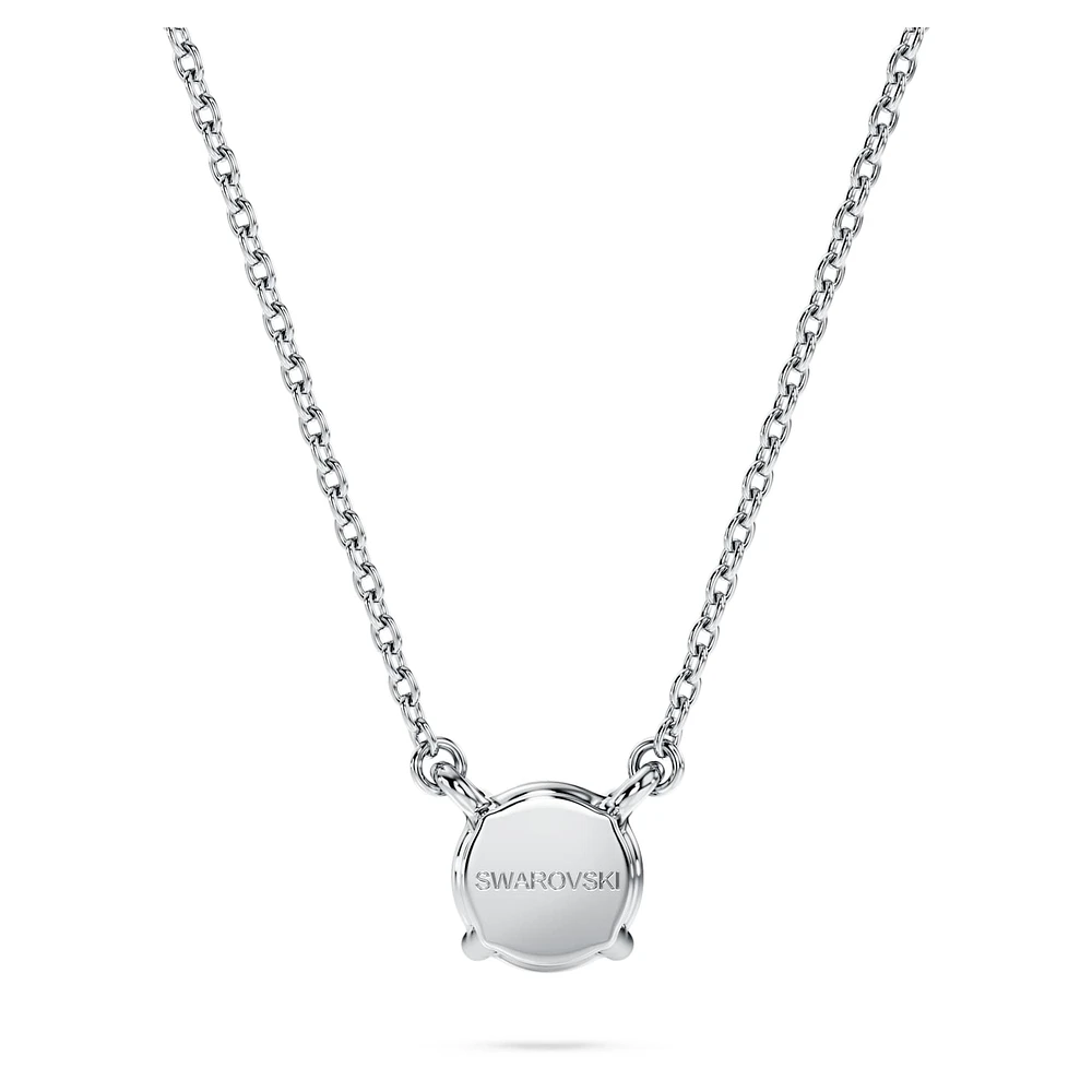 Eternity solitaire pendant, Lab-grown diamonds 0.5 ct tw, Round shape, 14K white gold by SWAROVSKI