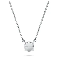 Eternity solitaire pendant, Lab-grown diamonds 0.5 ct tw, Round shape, 14K white gold by SWAROVSKI