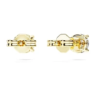 Eternity solitaire stud earrings, Lab-grown diamonds 1 ct tw, Round shape