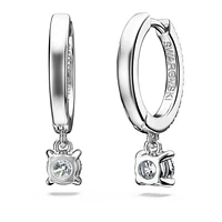 Eternity drop earrings, Lab-grown diamonds 0.7 ct tw, Round shape, 14K white gold by SWAROVSKI