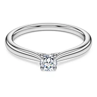 Eternity solitaire ring, Lab-grown diamonds 0.25 ct tw, Round shape, Sterling silver by SWAROVSKI