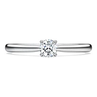 Eternity solitaire ring, Lab-grown diamonds 0.25 ct tw, Round shape, Sterling silver by SWAROVSKI