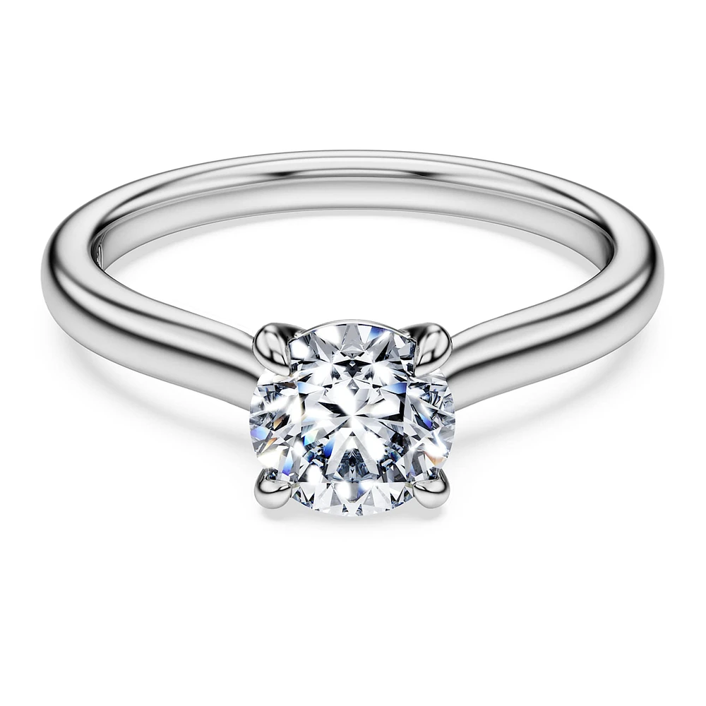 Eternity solitaire ring, Lab-grown diamonds 1 ct tw, Round shape, 14K white gold by SWAROVSKI