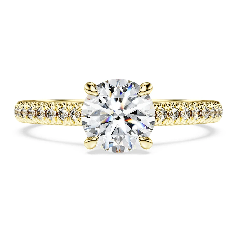 Eternity solitaire ring, Lab-grown diamonds ct tw, Round shape