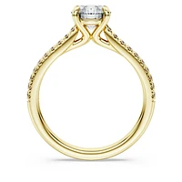 Eternity solitaire ring, Lab-grown diamonds ct tw, Round shape