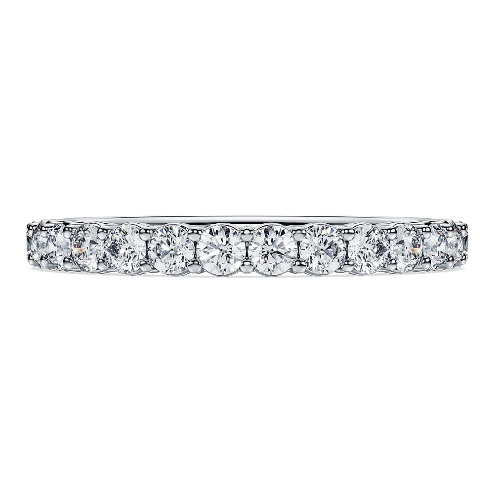 Eternity band ring, Lab-grown diamonds 0.5 ct tw, Round shape, 14K white gold by SWAROVSKI