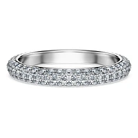 Eternity band ring, Lab-grown diamonds 0.75 ct tw, Round shape, 14K white gold by SWAROVSKI