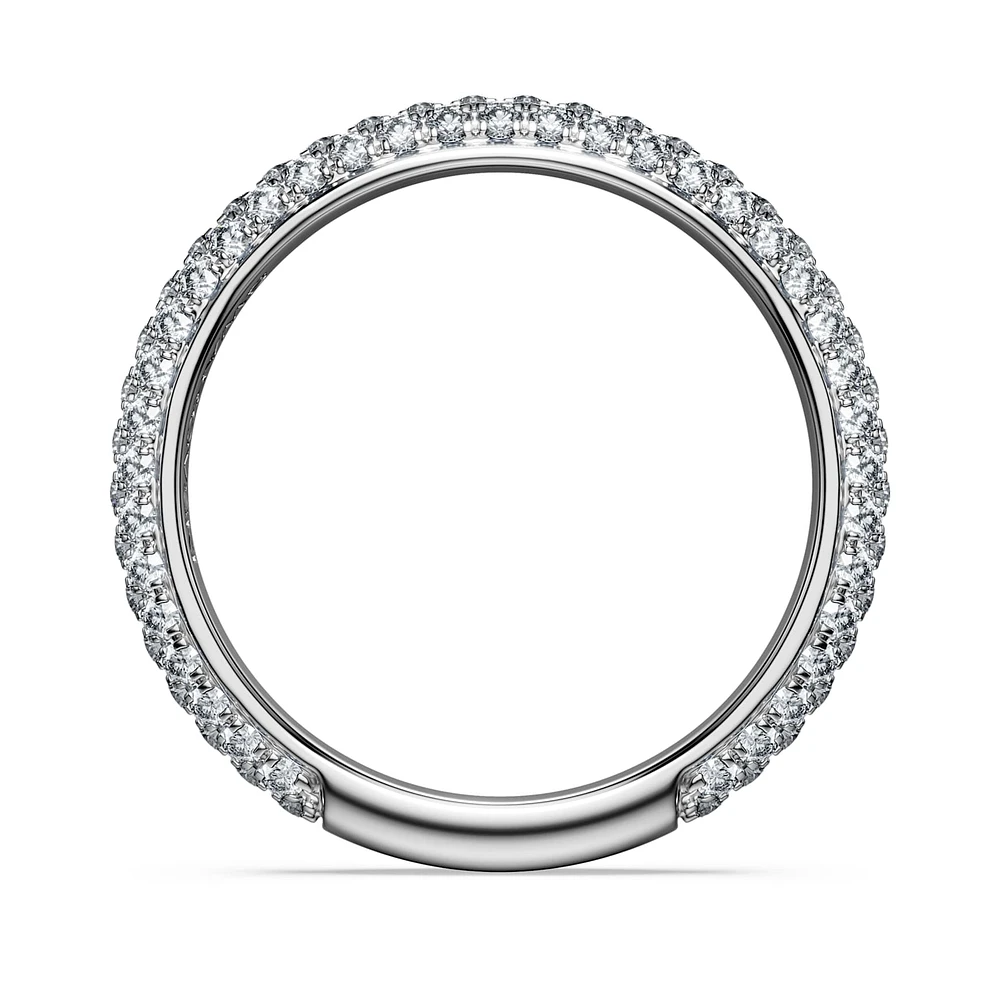 Eternity band ring, Lab-grown diamonds 0.75 ct tw, Round shape, 14K white gold by SWAROVSKI