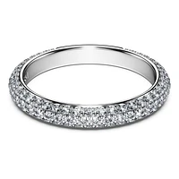 Eternity band ring, Lab-grown diamonds 0.75 ct tw, Round shape, 14K white gold by SWAROVSKI