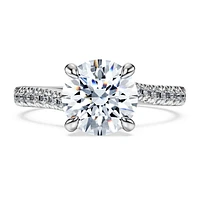 Eternity solitaire ring, Lab-grown diamonds 2.25 ct tw, Round shape, 14K white gold by SWAROVSKI