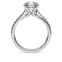Eternity solitaire ring, Lab-grown diamonds 2.25 ct tw, Round shape, 14K white gold by SWAROVSKI