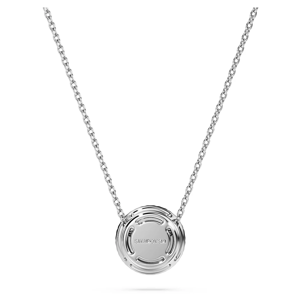 Eternity halo solitaire pendant, Lab-grown diamonds 0.59 ct tw, Round shape, 14K white gold by SWAROVSKI