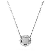 Eternity halo solitaire pendant, Lab-grown diamonds 0.59 ct tw, Round shape, 14K white gold by SWAROVSKI