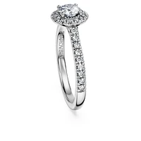 Eternity halo solitaire ring, Lab-grown diamonds ct tw, Round shape