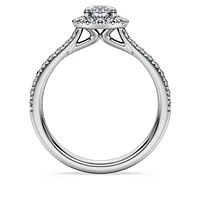 Eternity halo solitaire ring, Lab-grown diamonds ct tw, Round shape