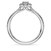 Eternity halo solitaire ring, Lab-grown diamonds 0.45 ct tw, Round shape, Sterling silver by SWAROVSKI