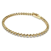 Eternity Tennis bracelet, Lab-grown diamonds 2.5 ct tw, Round shape, 14K yellow gold by SWAROVSKI