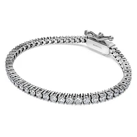 Eternity Tennis bracelet, Lab-grown diamonds 3 ct tw, Round shape, 14K white gold by SWAROVSKI