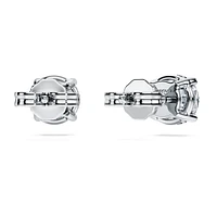 Eternity solitaire stud earrings, Lab-grown diamonds 2 ct tw, Round shape, 14K white gold by SWAROVSKI