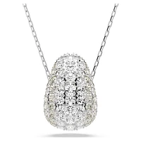 Sublima pendant, Round cut, White, Rhodium plated by SWAROVSKI