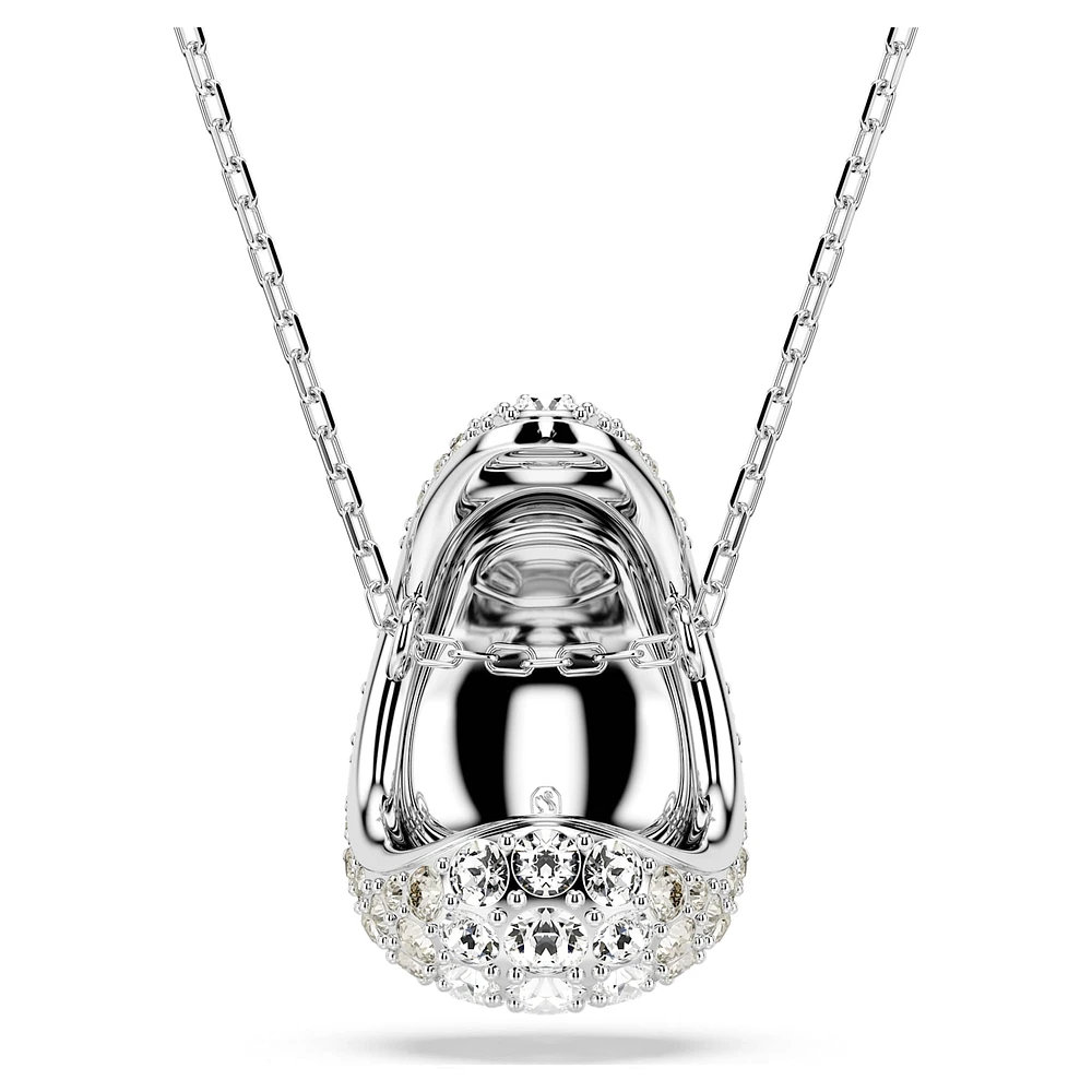 Sublima pendant, Round cut, White, Rhodium plated by SWAROVSKI