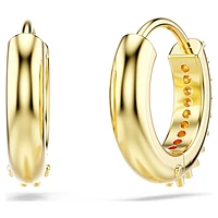 Matrix hoop earrings, Round cut, White