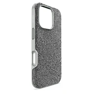 High smartphone case, iPhone® 16 Pro, Silver Tone by SWAROVSKI