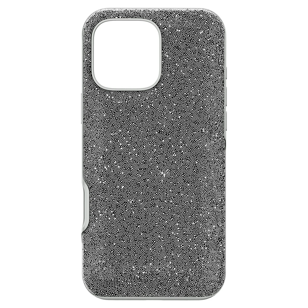 High smartphone case, iPhone® 16 Pro Max, Silver Tone by SWAROVSKI