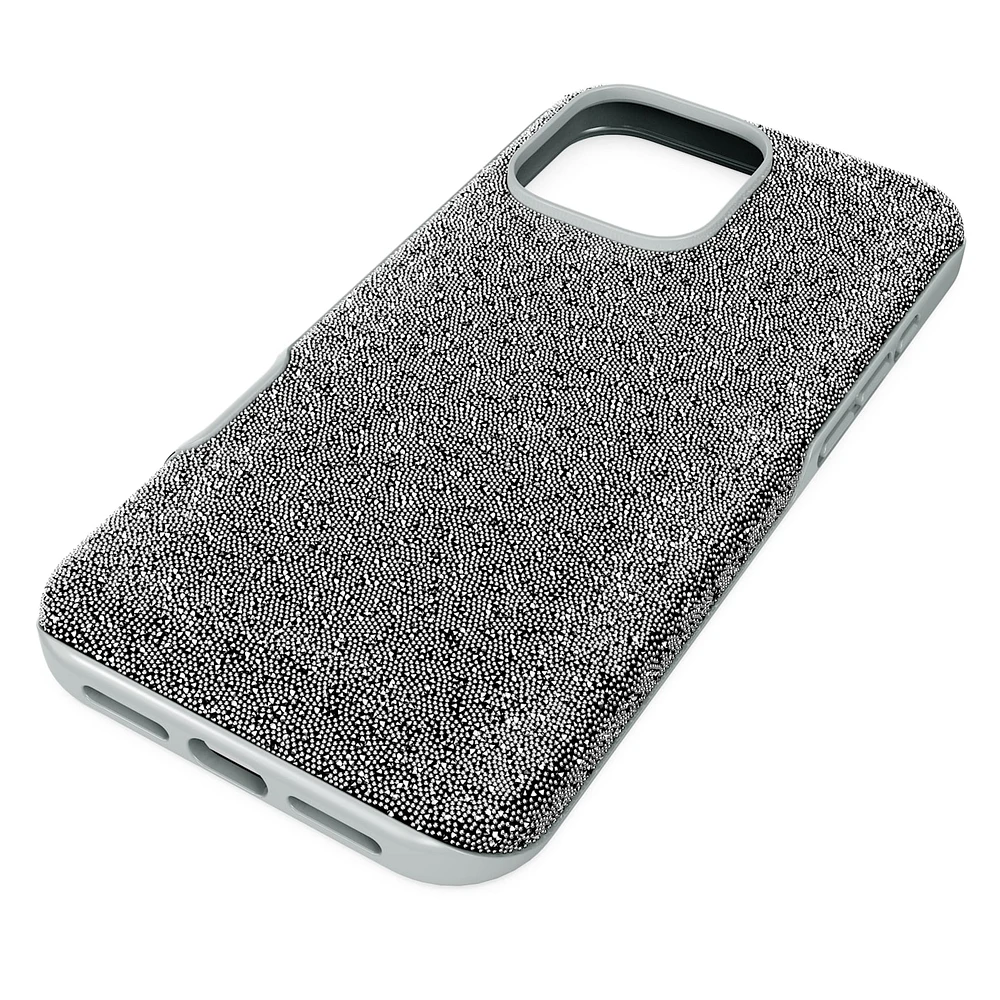 High smartphone case, iPhone® 16 Pro Max, Silver Tone by SWAROVSKI