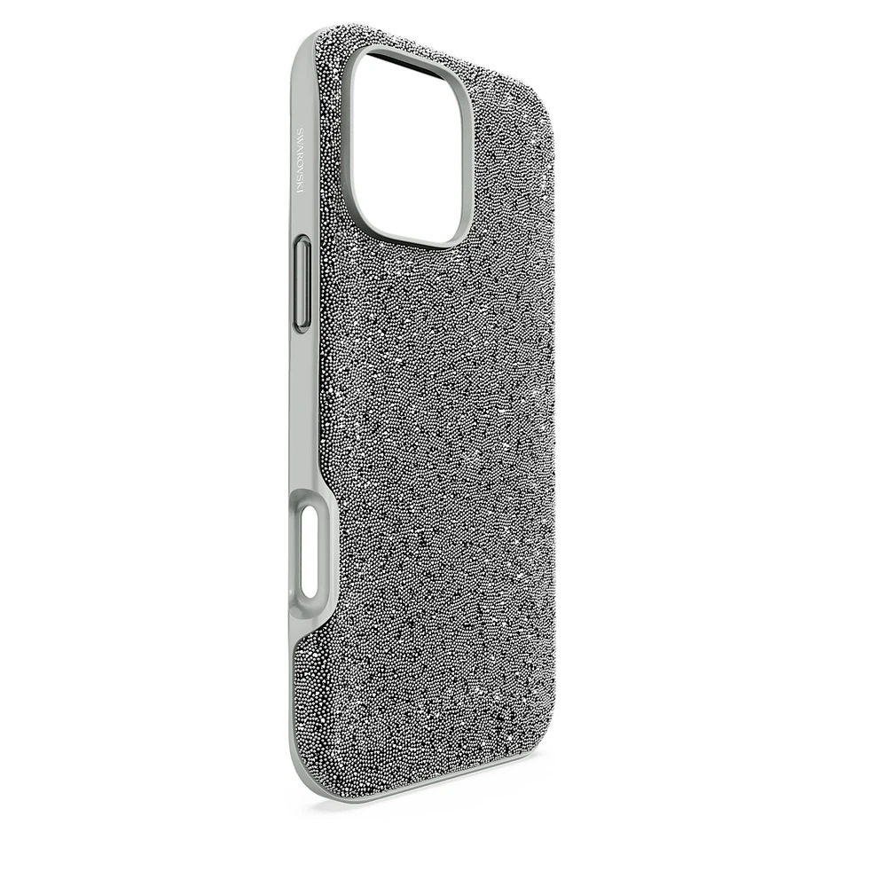 High smartphone case, iPhone® 16 Pro Max, Silver Tone by SWAROVSKI