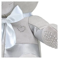 Build-A-Bear Birthstone Bear, Collectible featuring Swarovski® crystals, Teddy bear, April, Silver Tone by SWAROVSKI