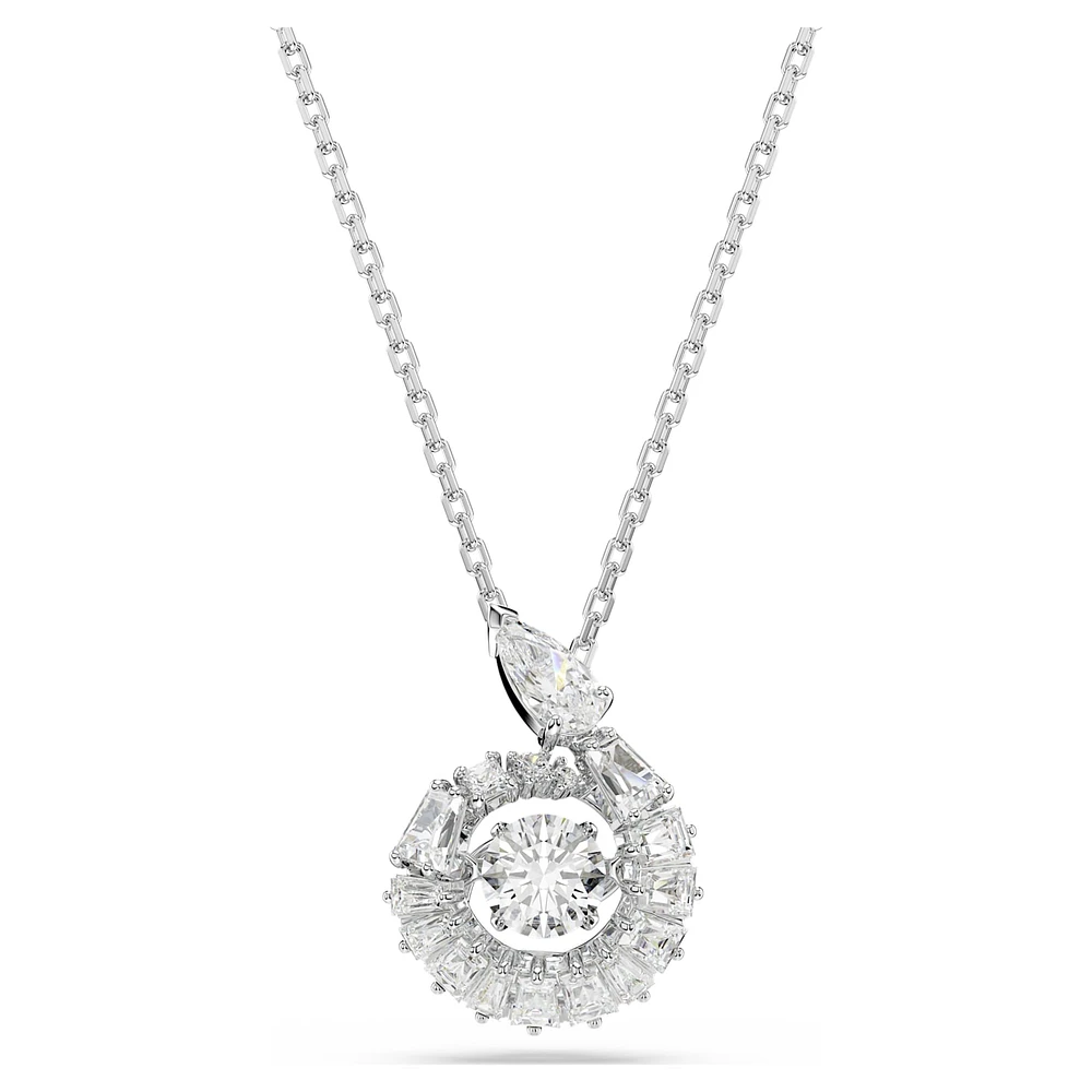Snake pendant, Mixed cuts, Year of the Snake, White, Rhodium plated by SWAROVSKI
