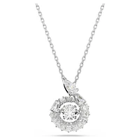 Snake pendant, Mixed cuts, Year of the Snake, White, Rhodium plated by SWAROVSKI