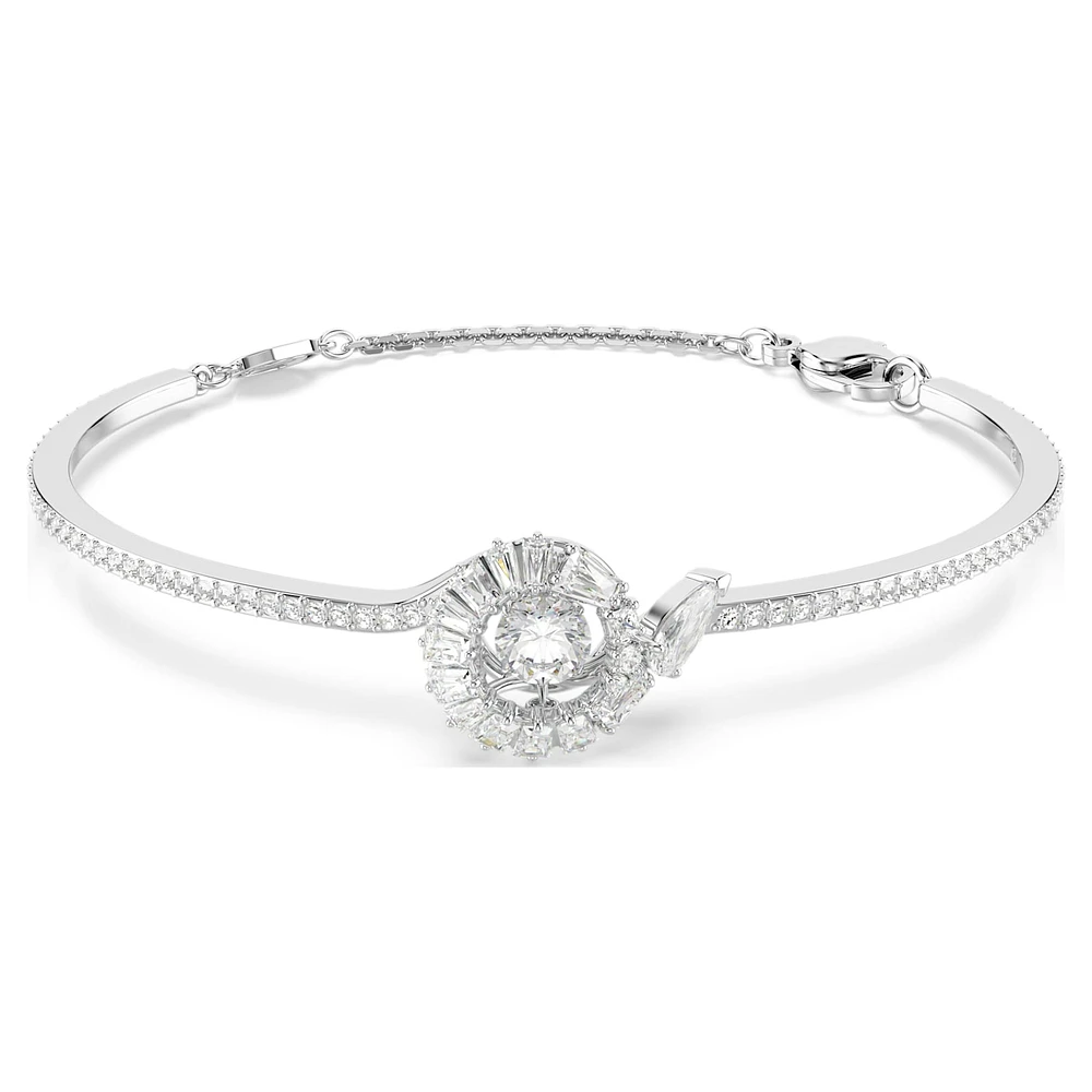 Snake bracelet, Mixed cuts, Year of the Snake, White, Rhodium plated by SWAROVSKI