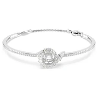 Snake bracelet, Mixed cuts, Year of the Snake, White, Rhodium plated by SWAROVSKI