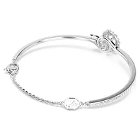Snake bracelet, Mixed cuts, Year of the Snake, White, Rhodium plated by SWAROVSKI