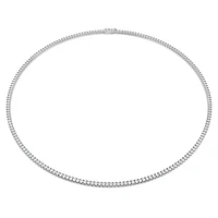 Eternity necklace, Lab-grown diamonds 7 ct tw, Round shape, 14K white gold by SWAROVSKI
