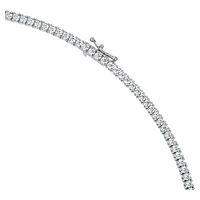 Eternity necklace, Lab-grown diamonds 7 ct tw, Round shape, 14K white gold by SWAROVSKI