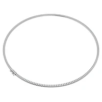 Eternity necklace, Lab-grown diamonds 7 ct tw, Round shape, 14K white gold by SWAROVSKI