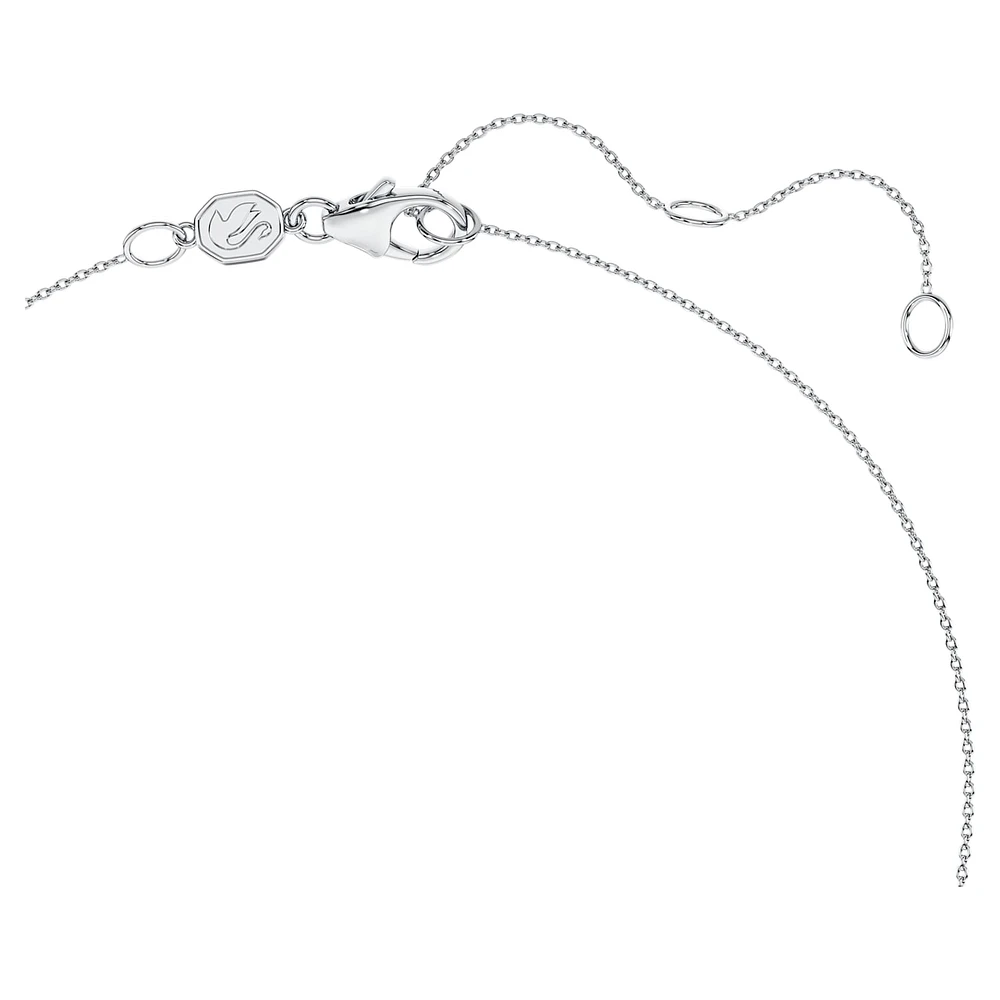 Eternity halo solitaire pendant, Lab-grown diamonds 2 ct tw, Round shape, 14K white gold by SWAROVSKI