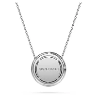 Eternity halo solitaire pendant, Lab-grown diamonds 2 ct tw, Round shape, 14K white gold by SWAROVSKI