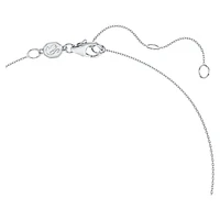 Eternity halo solitaire pendant, Lab-grown diamonds 1 ct tw, Round shape, 14K white gold by SWAROVSKI