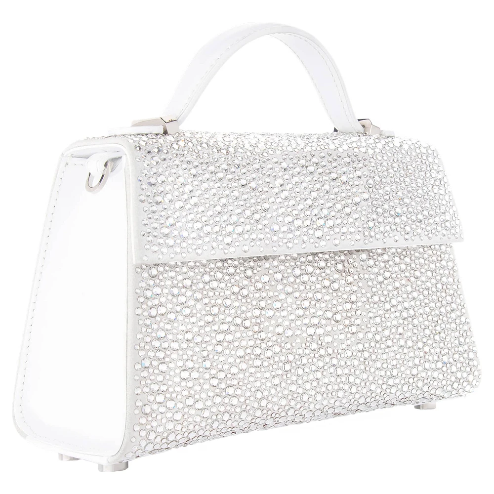 MARINA RAPHAEL Micro Stella bag, White by SWAROVSKI
