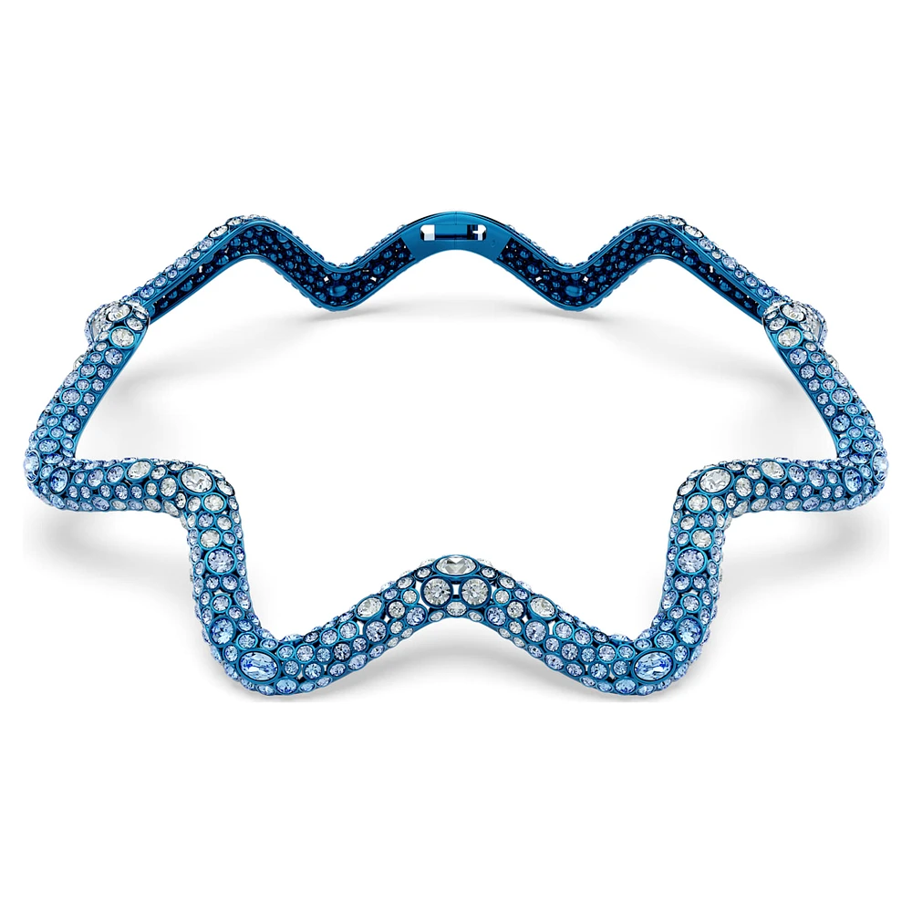 Sublima choker, Mixed cuts, Blue, Blue finish by SWAROVSKI